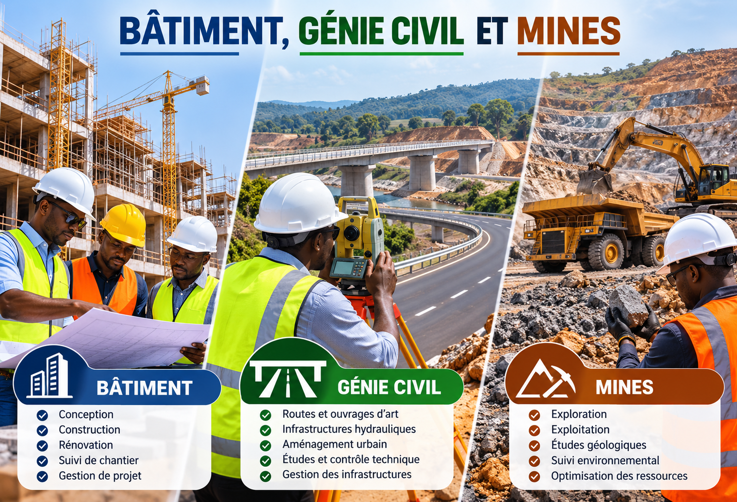 Bâtiment, génie civil et mines